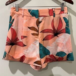 TCEC Peach Floral Women's Shorts Size M